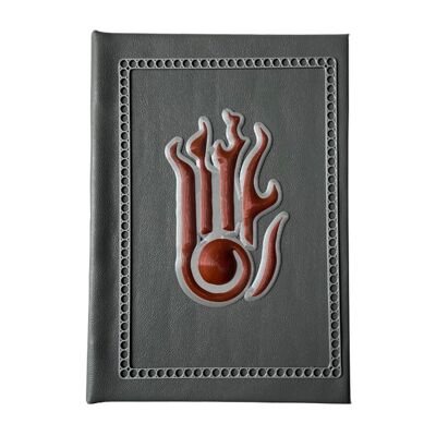 Leather 3D Destruction spell tome Journal inspired hardcover notebook