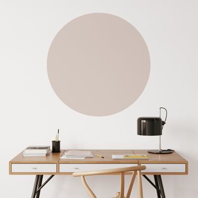 Papier Peint Autocollant Cercle Gris Beige 80 cm