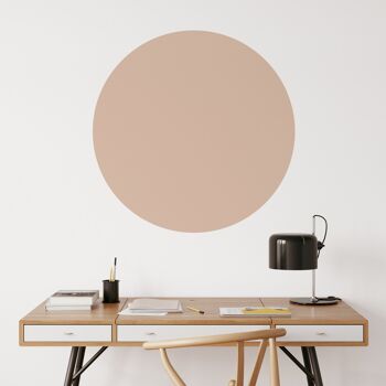 Papier Peint Autocollant Cercle Beige Chaud 100 cm 1