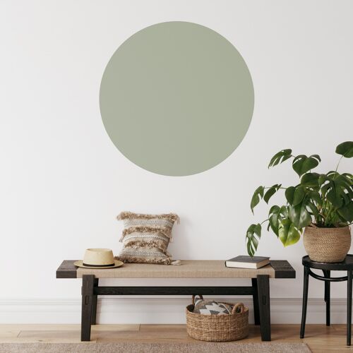 Zelfklevende Behangcirkel Mos Groen 100 cm