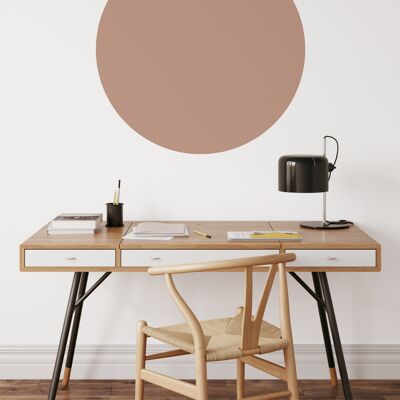 Papel pintado autoadhesivo círculo marrón chocolate 80 cm