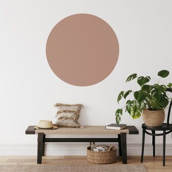 Papier peint autocollant cercle brun chocolat 100 cm 2