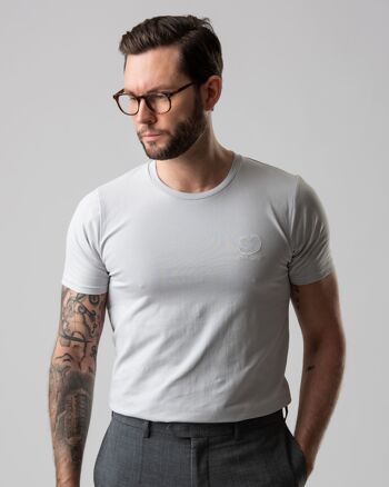 T-shirt, gris, logo blanc 1