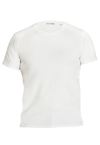 T-shirt, blanc, uni 1