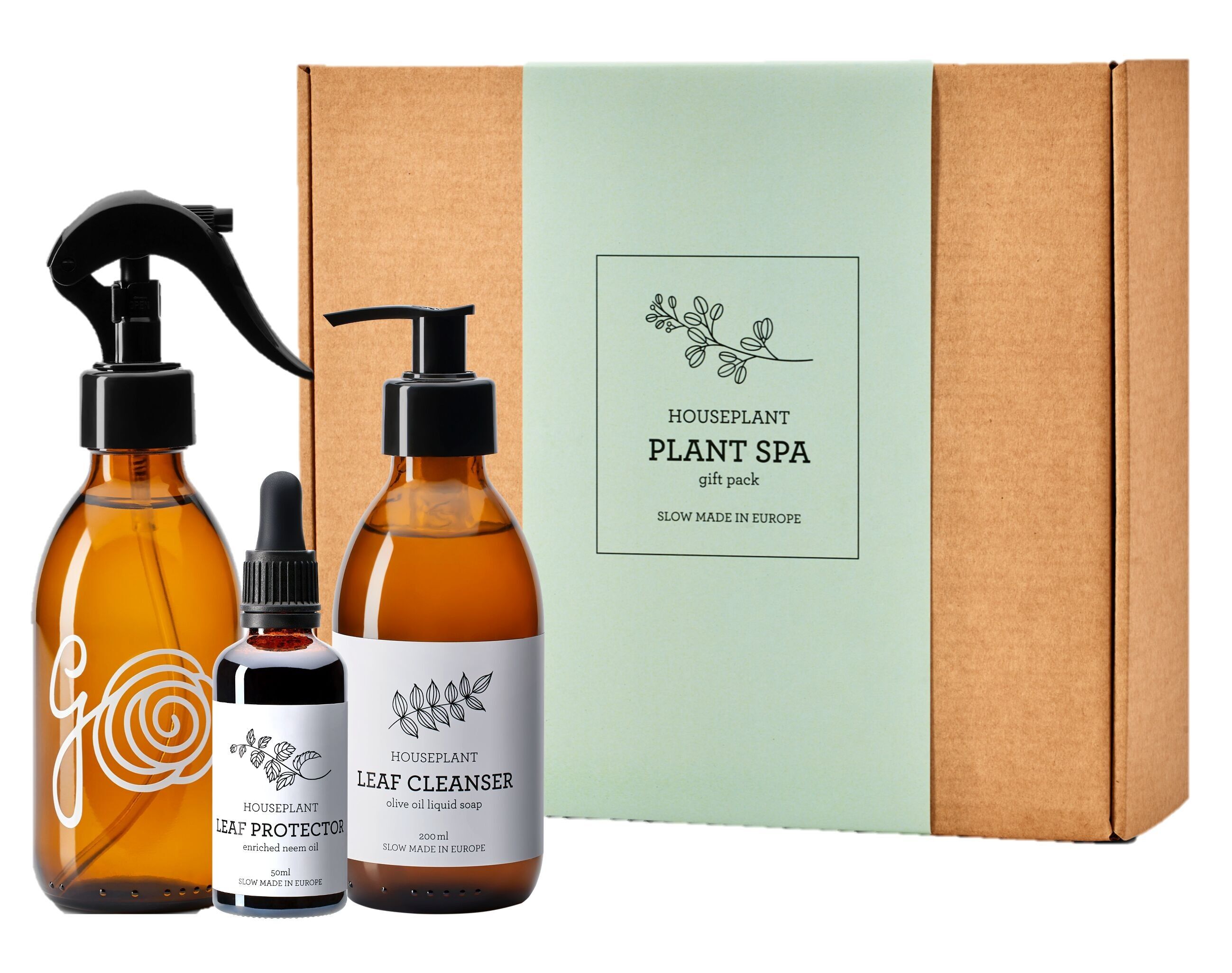 KIT NETTOYAGE ET PROTECTION DES PLANTES | Coffret cadeau SPA pour plantes - Savon et Neem 250 ml