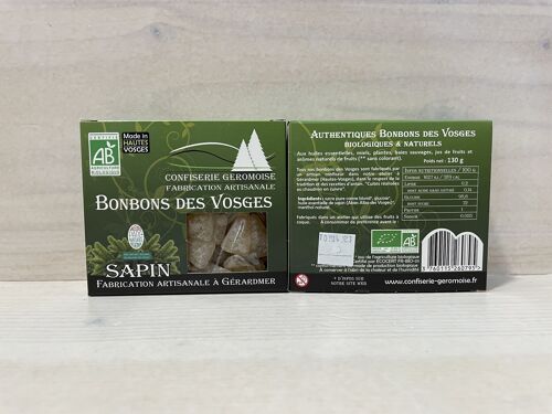 Sapin (HE) bonbon - Boite carton 130 g