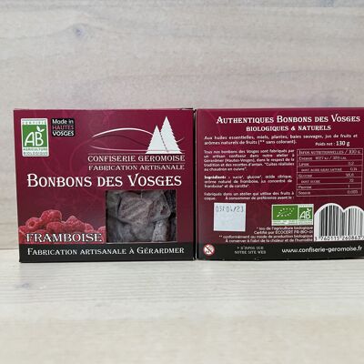 Caramelos de Frambuesa - Caja de Cartón de 130g