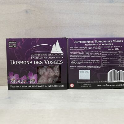 Violette bonbon - Boite carton 130 g