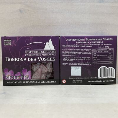 Caramelo violeta - Caja de cartón 130 g
