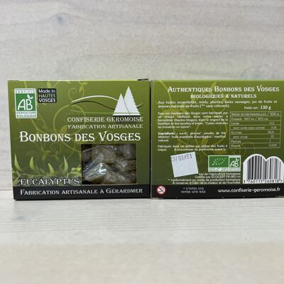 Eucalyptus (HE) and green tea Macha bonbon - Cardboard box 130 g
