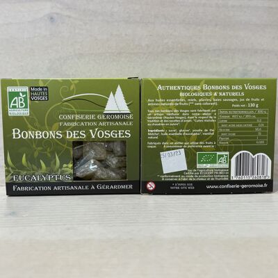 Eucalyptus (HE) and green tea Macha bonbon - Cardboard box 130 g