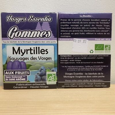 Gommes Myrtille sauvage - 45 g