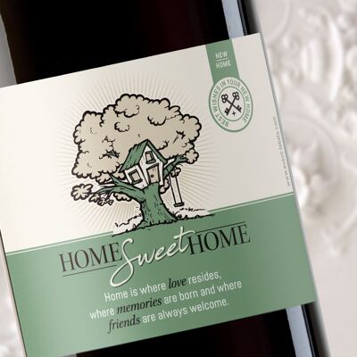 "Home Sweet Home" Wine Label - Green