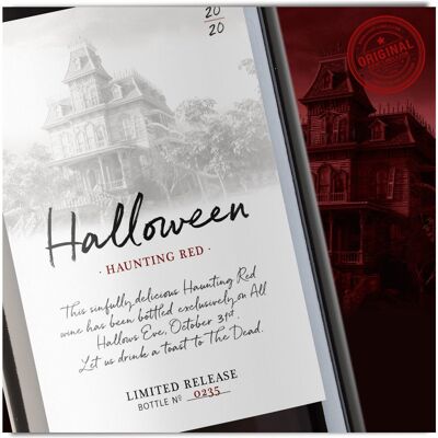 Halloween wine label