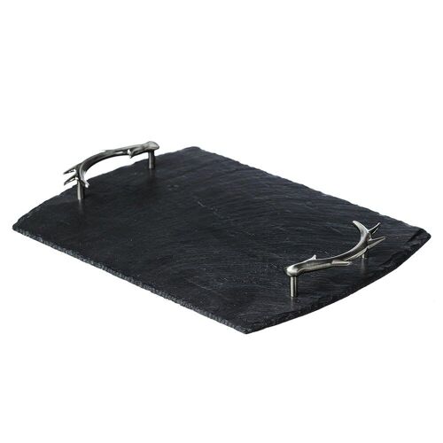 Medium Slate Tray with Antler