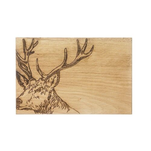 Oak Stag Serving Board 30cm by Scottish Made