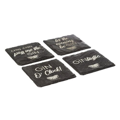 4 Slate Gin Coasters