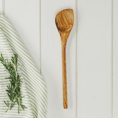 Cuchara de esquina de madera de olivo