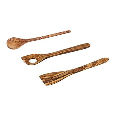 Set di utensili da cucina in legno d'ulivo