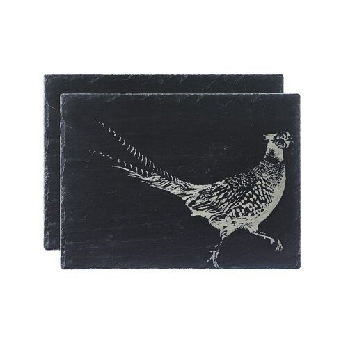 2 Slate Pheasant Place Mats