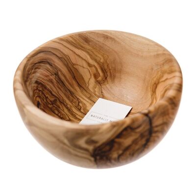 Ciotola da portata rotonda piccola in legno d'ulivo - 15 cm