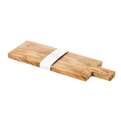 Tagliere/tagliere da portata rettangolare in legno d'ulivo con manico