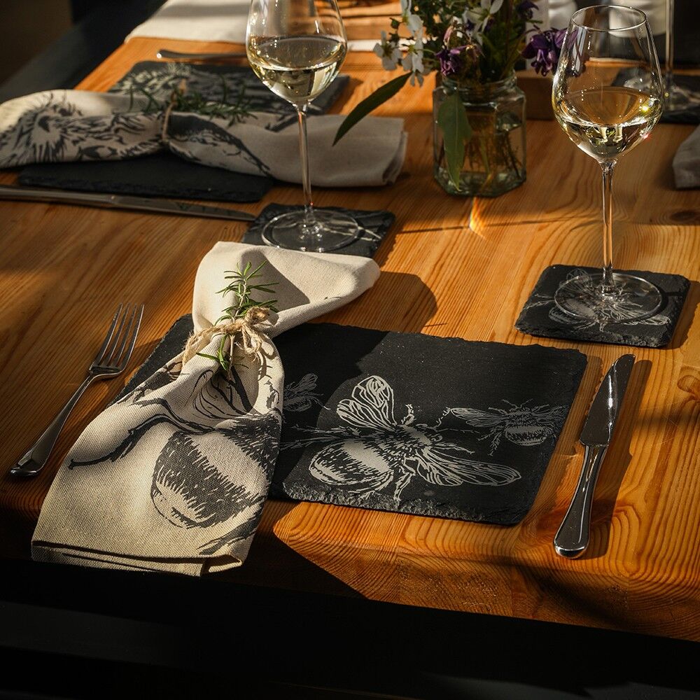 2 Slate Place Mats  - Bee