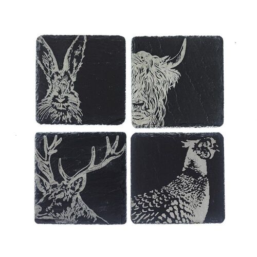 4 Country Animals Coasters