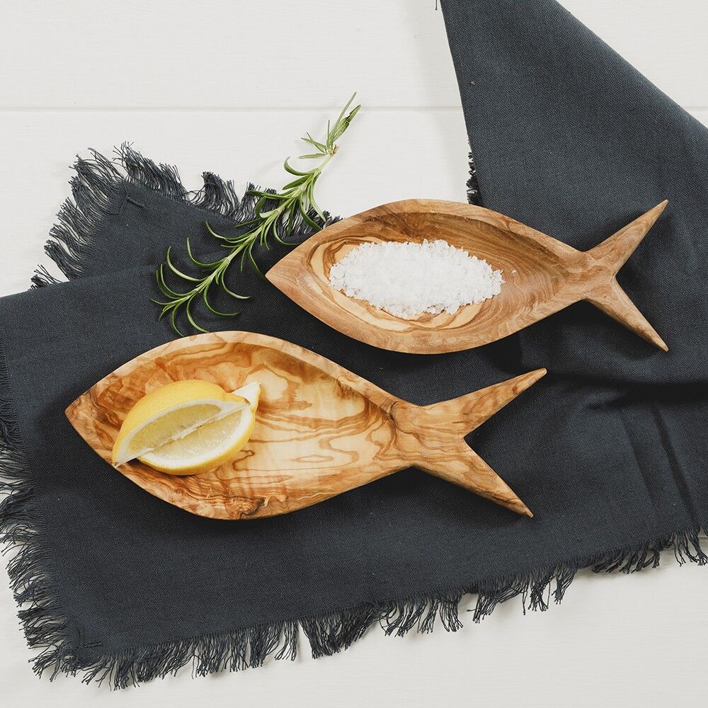 Set di 2 ciotole a forma di pesce