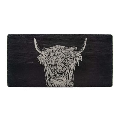Runner da tavola in ardesia di mucca delle Highland