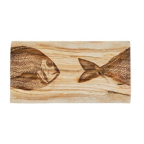 Snapper Engraved Olive Wood Chopping Board