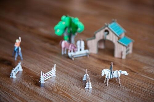 3D Bastelset "Pferderanch"