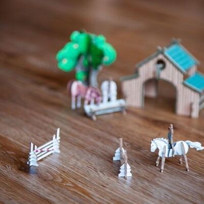 Set di artigianato 3D "Ranch di cavalli"