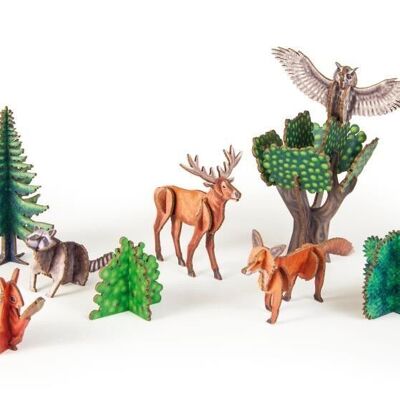 Set de bricolage 3D "Animaux de la forêt"
