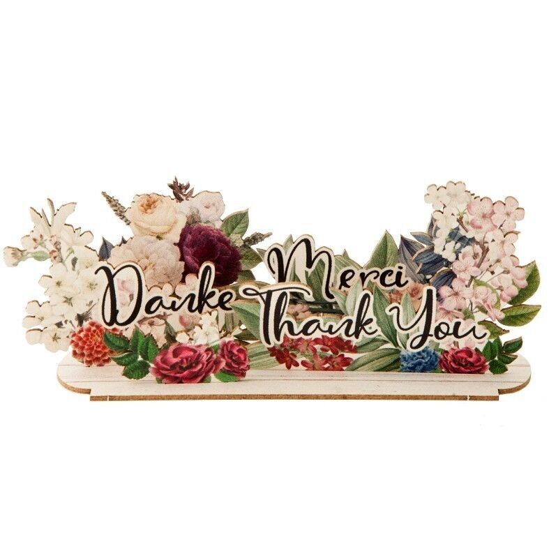 Tarjeta emergente "Gracias" "Merci" Gracias"