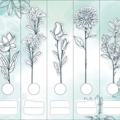 File Spine "Watercolor Flowers"