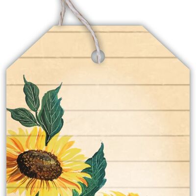 Sunflower gift tag