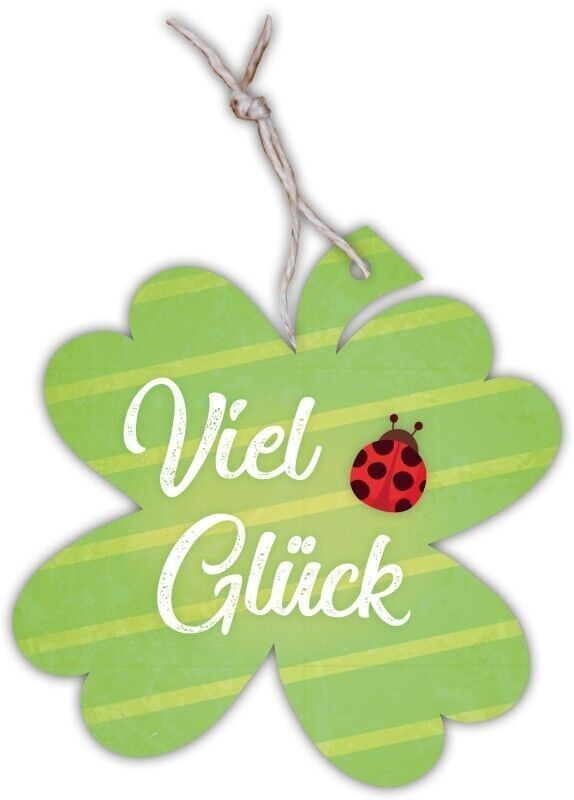 Gift tag cloverleaf "Good Luck"