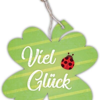 Geschenkanhänger Kleeblatt „Viel Glück“