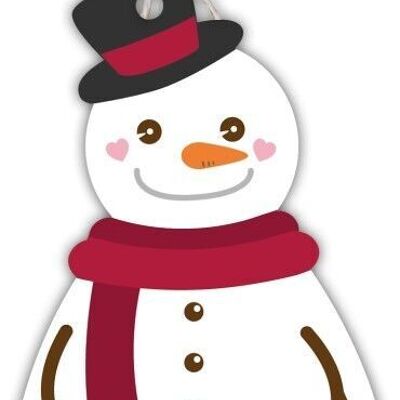 Gift tag snowman