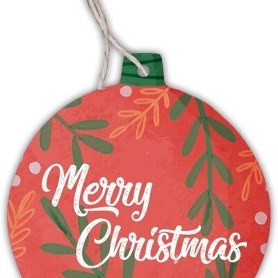 Gift tag Christmas bauble "Merry Christmas"