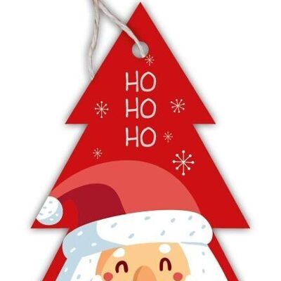 Geschenkanhänger Weihnachtsmann „Hohoho“