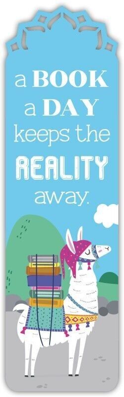 Segnalibro "un libro al giorno tiene..."