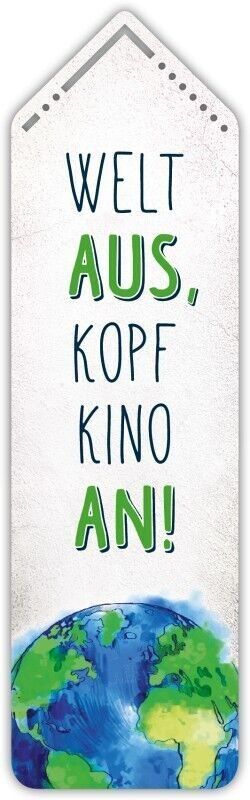 Segnalibro "Mondo spento, vai al cinema!"