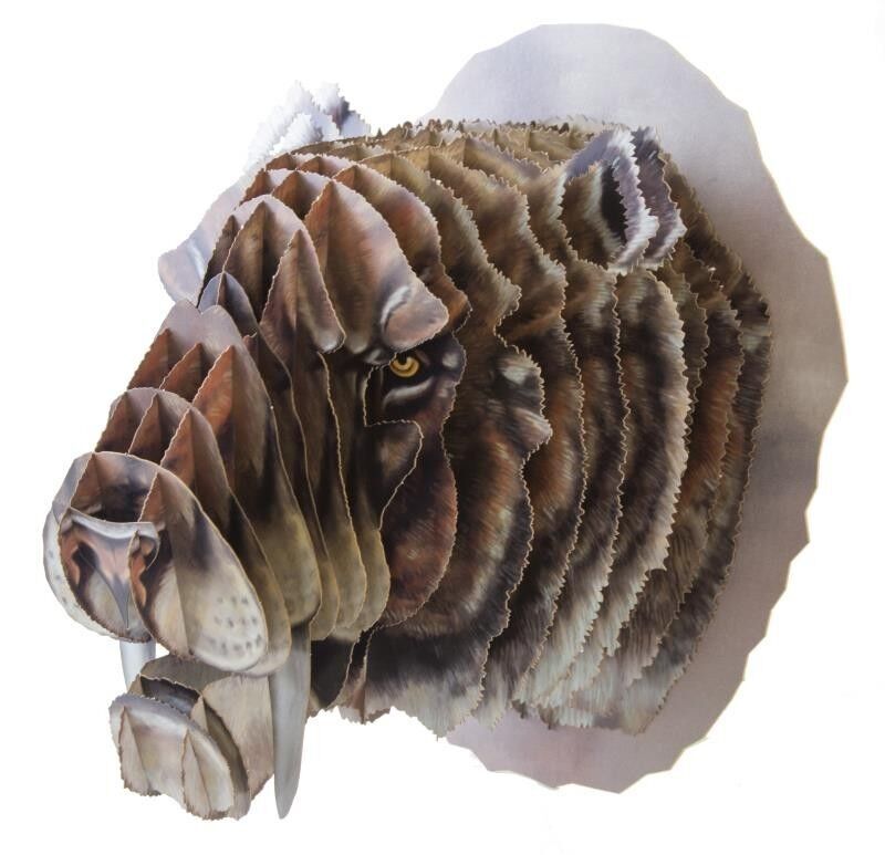 Testa di animale 3D "tigre dai denti a sciabola"