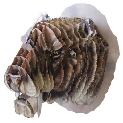 Cabeza de animal 3D "tigre dientes de sable"