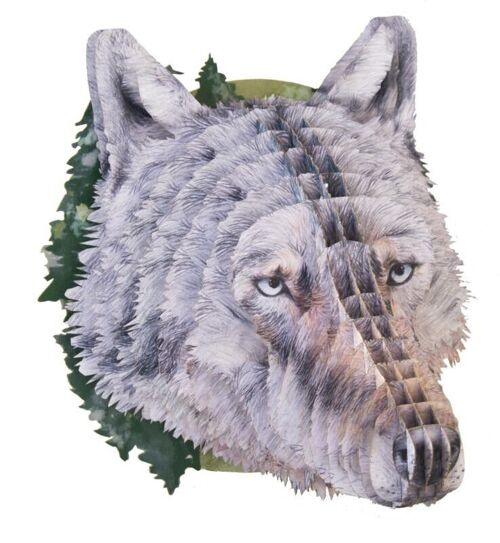 3D Tierkopf "Wolf"