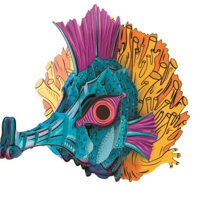 Cabeza de animal 3D "Caballito de mar"
