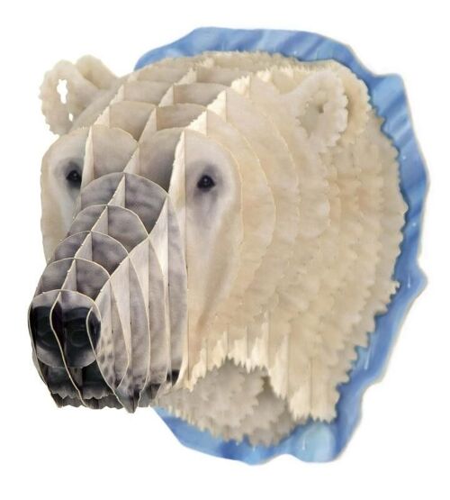 3D Tierkopf "Eisbär"