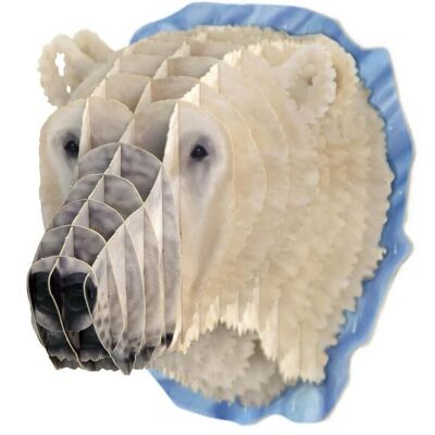 Testa di animale 3D "orso polare"